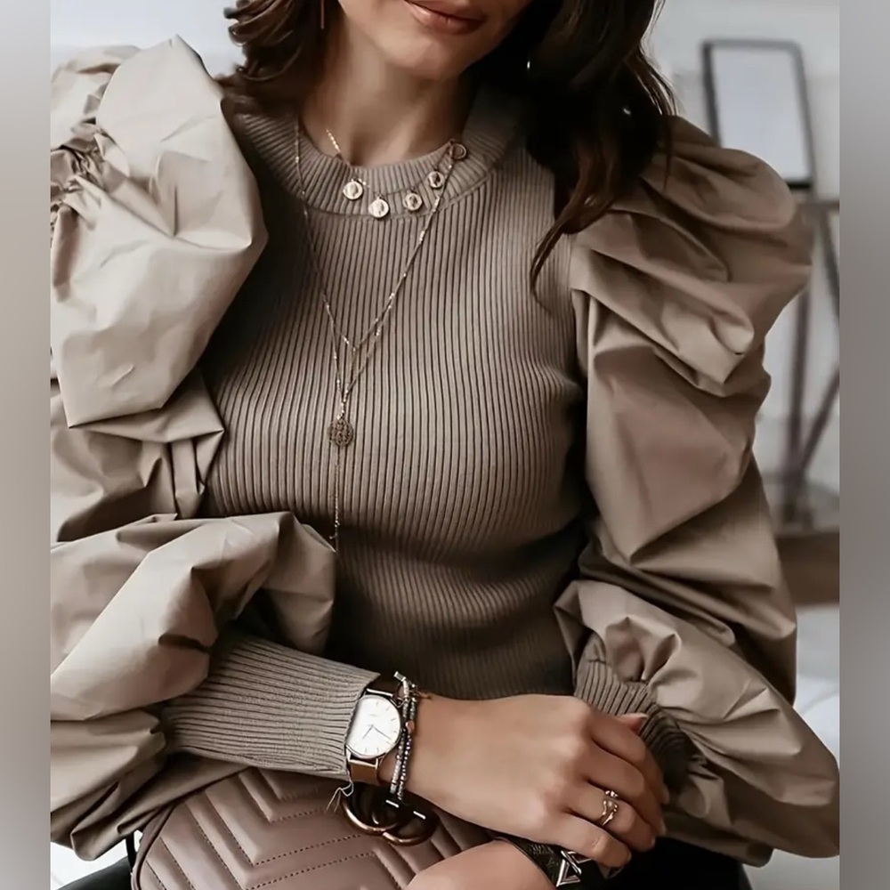 NEW Retail $80 Sasha Ruffled Sleeve Sweater